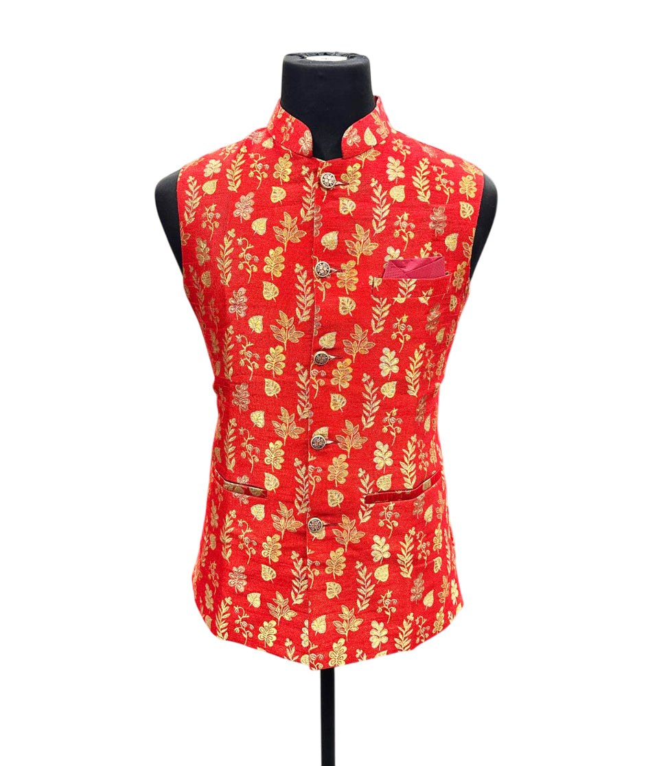 Waistcoat Golden-Red
